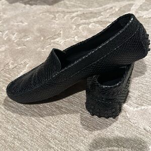 M. Gemi Croco Leather Drivers Size 39 1/2